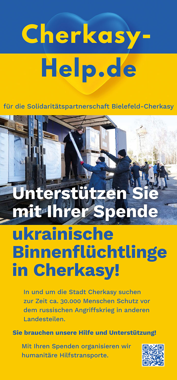 Infoflyer zur Cherkasy-Hilfe zum Download